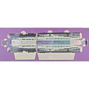 Metrolink Locomotive Passenger Car Paper Model Southern California